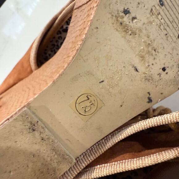 Modern Rush Senja Faux Suede Platform Laceup Wedge Heel Womens7.5 Tan Sandal y2k - Picture 9 of 9